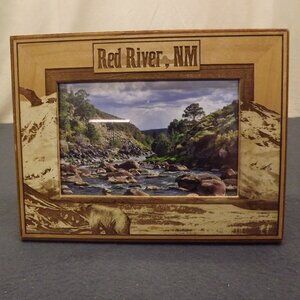 Colorado with Horses Laser Engraved Wood Picture Frame Landscape